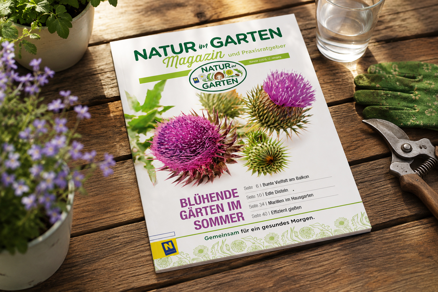 Natur im Garten Magazin auf einem Tisch